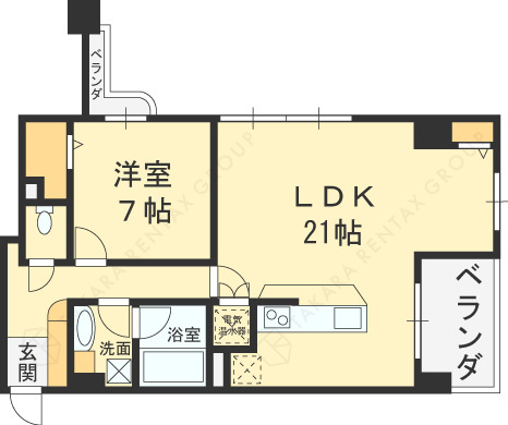 グレンパーク梅田北-1LDK(83325435)の間取り図