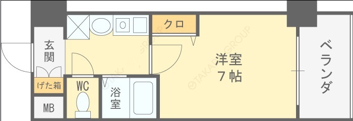 エスリード新梅田-1K(104183417)の間取り図