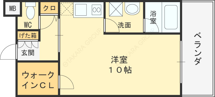 レジュールアッシュ福島-1R(103303712)の間取り図