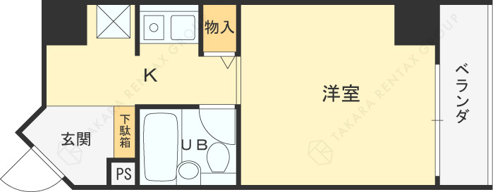 スペランツア出雲天満橋-1K(91352820)の間取り図