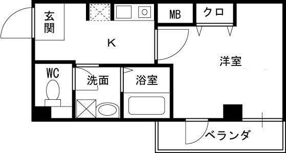 ＩＦ西梅田-1K(86352395)の間取り図