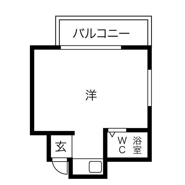 サンレスポワール天六-1R(88376119)の間取り図