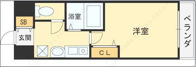 エスリード福島第３-1K(104035597)の間取り図