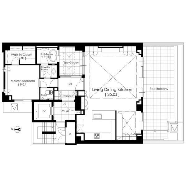 福島プライマリーワン-1LDK(101995225)の間取り図