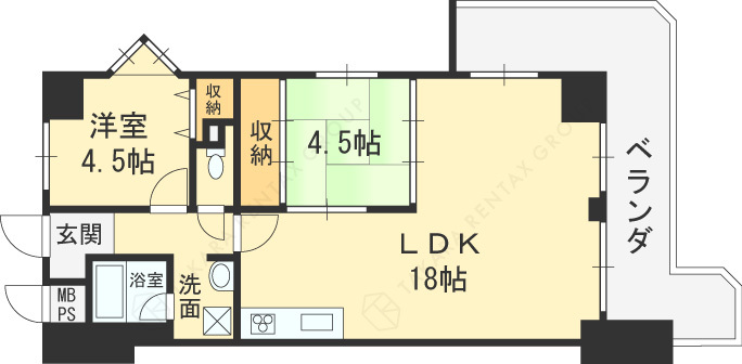 おおきに大阪天満サニーアパートメント-2LDK(85233363)の間取り図