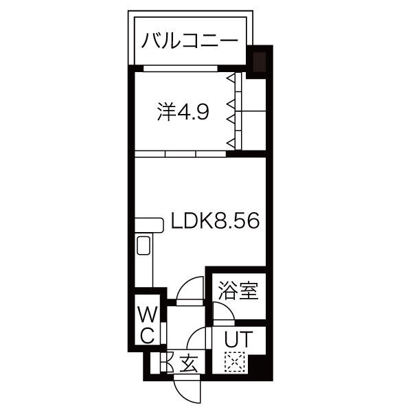 Ｃｈｏｅｉ６５　プレジオ中津-1LDK(103306453)の間取り図