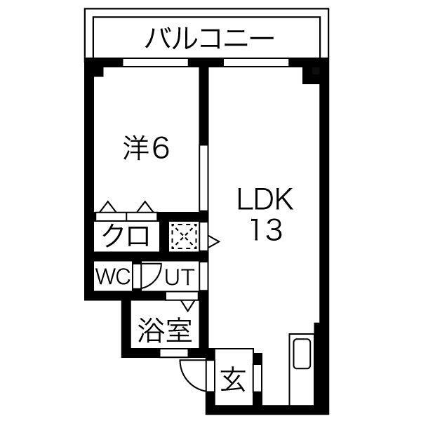 三恵ガーデンハイツ-1LDK(103209479)の間取り図