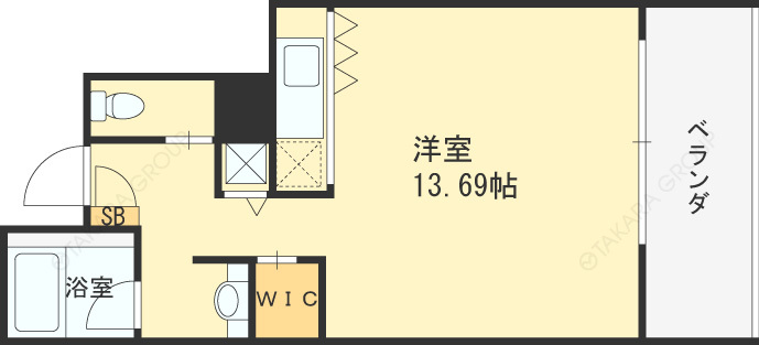 ザ・タワー大阪レジデンス-1R(87435444)の間取り図