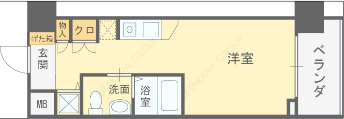 エスリード御堂筋梅田-1R(86351639)の間取り図