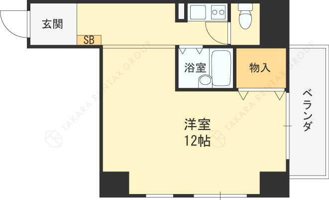 ファーネス-1K(83304321)の間取り図