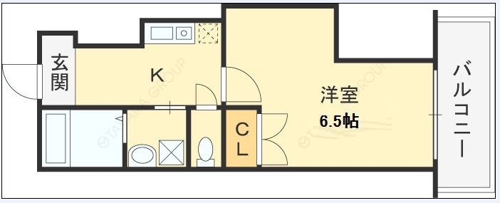 アリバ豊崎-1K(104941428)の間取り図