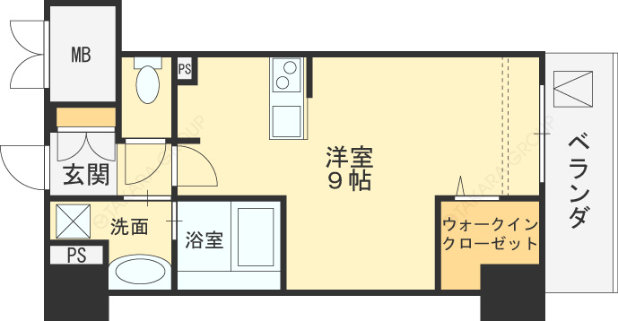 ラルーチェ北梅田-1R(97399842)の間取り図