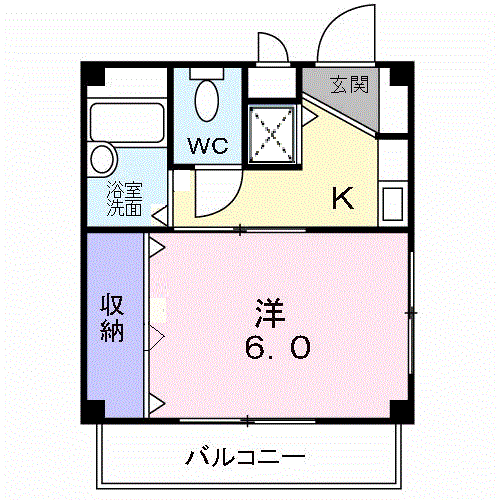 プランドールＴＯＤＡ-1K(70888236)の間取り図