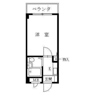 カルム２５-1K(71697588)の間取り図