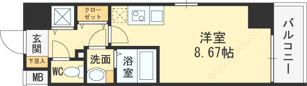 ＪＭＦレジデンス大阪福島（旧アクセリス大阪福島）-1R(102660612)の間取り図