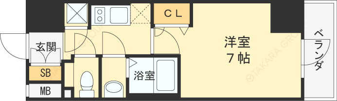 ファーストステージ梅田ＷＥＳＴ-1K(103283236)の間取り図