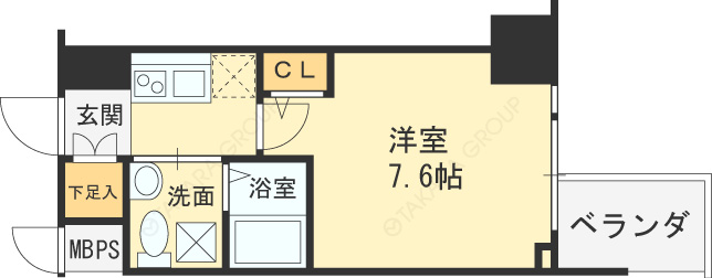 ＨＳ梅田ＥＡＳＴ-1K(93815538)の間取り図