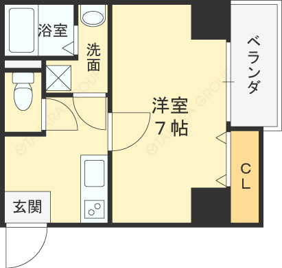 ＥＴＣ福島-1K(87736507)の間取り図