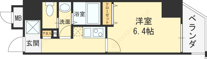 ＩＢＥＲＩＳ　ＣＯＵＲＴ-1K(78737770)の間取り図