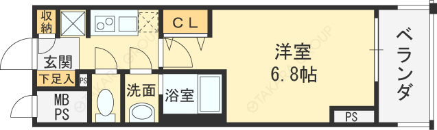 ＩＢＥＲＩＳ　ＣＯＵＲＴ-1K(87661121)の間取り図