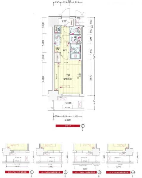 プレサンス梅田北オール-1K(76556583)の間取り図