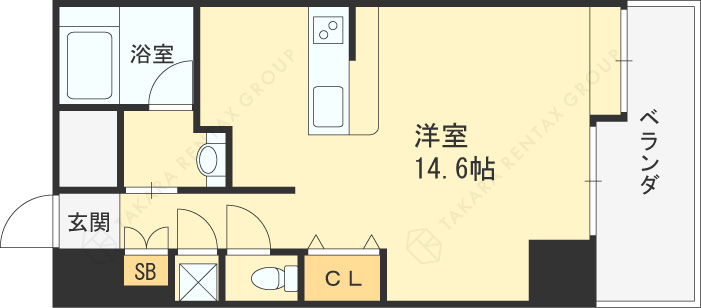 セレニテ梅田北Ｐｒｅｍｉｕｍ-1R(87775832)の間取り図