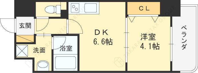 アザレア梅田-1DK(87440299)の間取り図