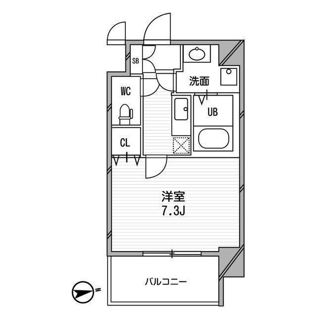 ＣＡＳＳＩＡ福島駅前-1K(91383951)の間取り図