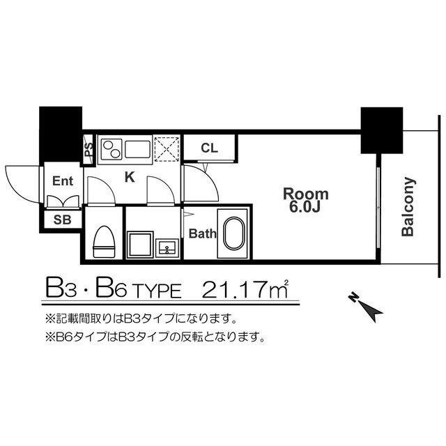 エスリード福島グレイス-1K(102065123)の間取り図