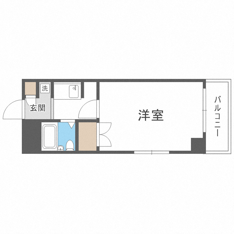 サンライズ野田阪神-1K(99677021)の間取り図