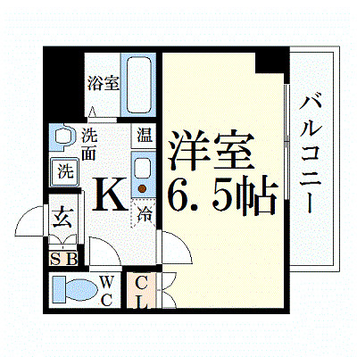 みおつくし堂島-1K(99105002)の間取り図