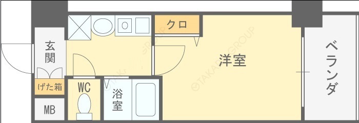 エスリード新梅田-1K(89165126)の間取り図