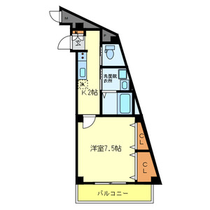 リーブル福島Ⅱ-1K(87136572)の間取り図