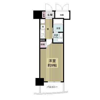 ＡＰＲＩＬＥ南森町-1K(102659858)の間取り図