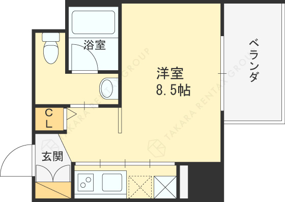 Ｉｎｎｏｃｅｎｔ　Ｄｏｙａｍａ-1R(87352890)の間取り図