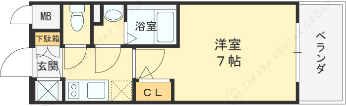 エスリードＴＥＮＲＯＫＵ-1K(102618411)の間取り図