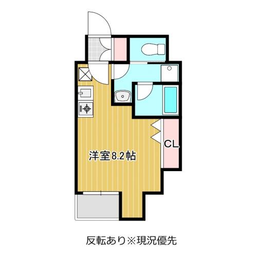 サンネクテール天満橋-1R(104612496)の間取り図