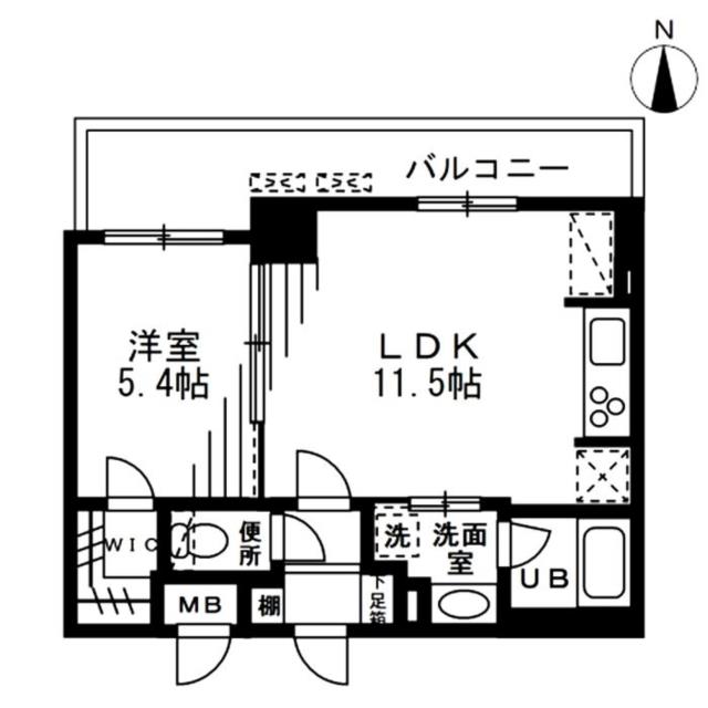 ザ・パークハビオ天満橋-1LDK(94064974)の間取り図