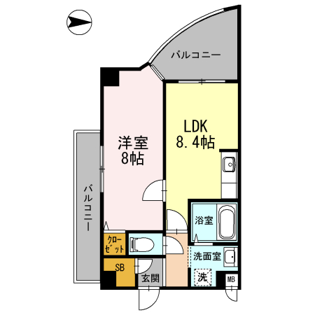 カスタリア新梅田-1LDK(92156375)の間取り図