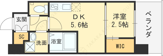 セレニテ福島プリエ-1DK(91602911)の間取り図