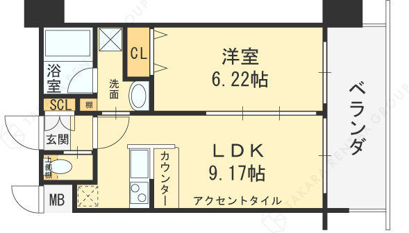 プレジオ海老江-1LDK(98066200)の間取り図