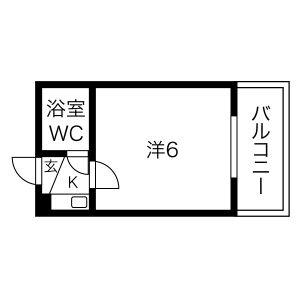 ルネッサンス新梅田ビル-1K(101995798)の間取り図