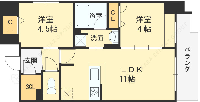 アーバネックス大阪天満橋-2LDK(92127167)の間取り図