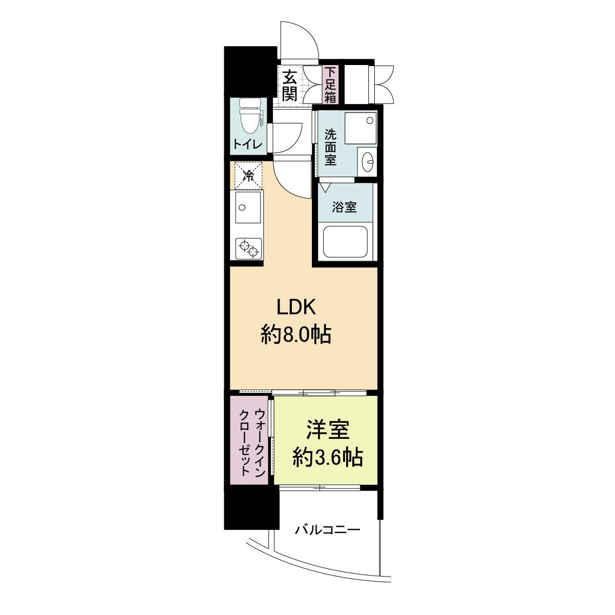 セレニテ福島アリア-1LDK(96639347)の間取り図