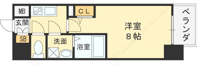 アルグラッド福島ＳＯＵＴＨ-1K(98054408)の間取り図