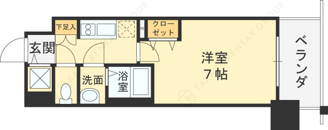 ファーストフィオーレ新梅田-1K(104709859)の間取り図