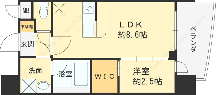 セレニテ中崎町リアン-1LDK(97349066)の間取り図