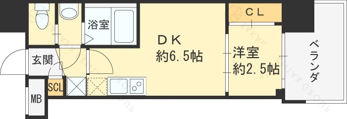 セレニテ中崎町リアン-1DK(97349297)の間取り図