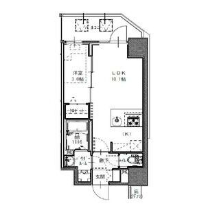 ＳーＲＥＳＩＤＥＮＣＥ福島玉川Ｕｎｏ-1LDK(97728146)の間取り図