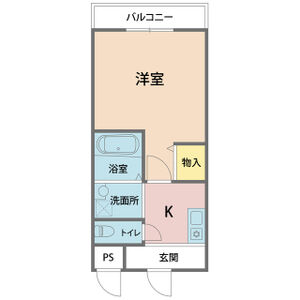 嵜本レジデンス福島-1K(103244662)の間取り図